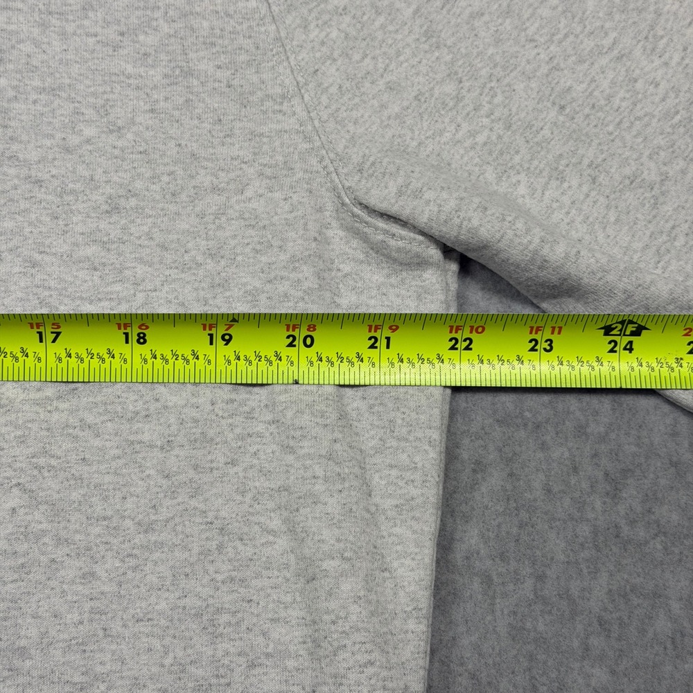 Tommy Jeans Mens Hoodie Medium Grey Heather Pullover Logo Sweatshirt Flag Logo - Picture 5 of 9